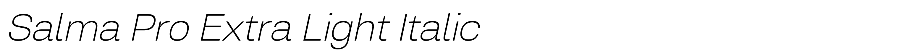 Salma Pro Extra Light Italic